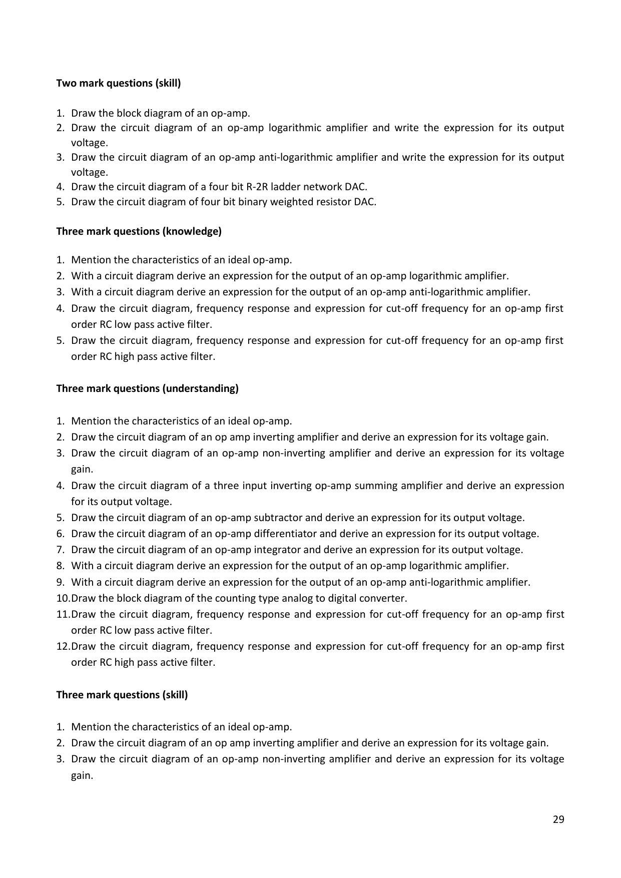 Karnataka 2nd PUC Question Bank for Electronics - Page 29