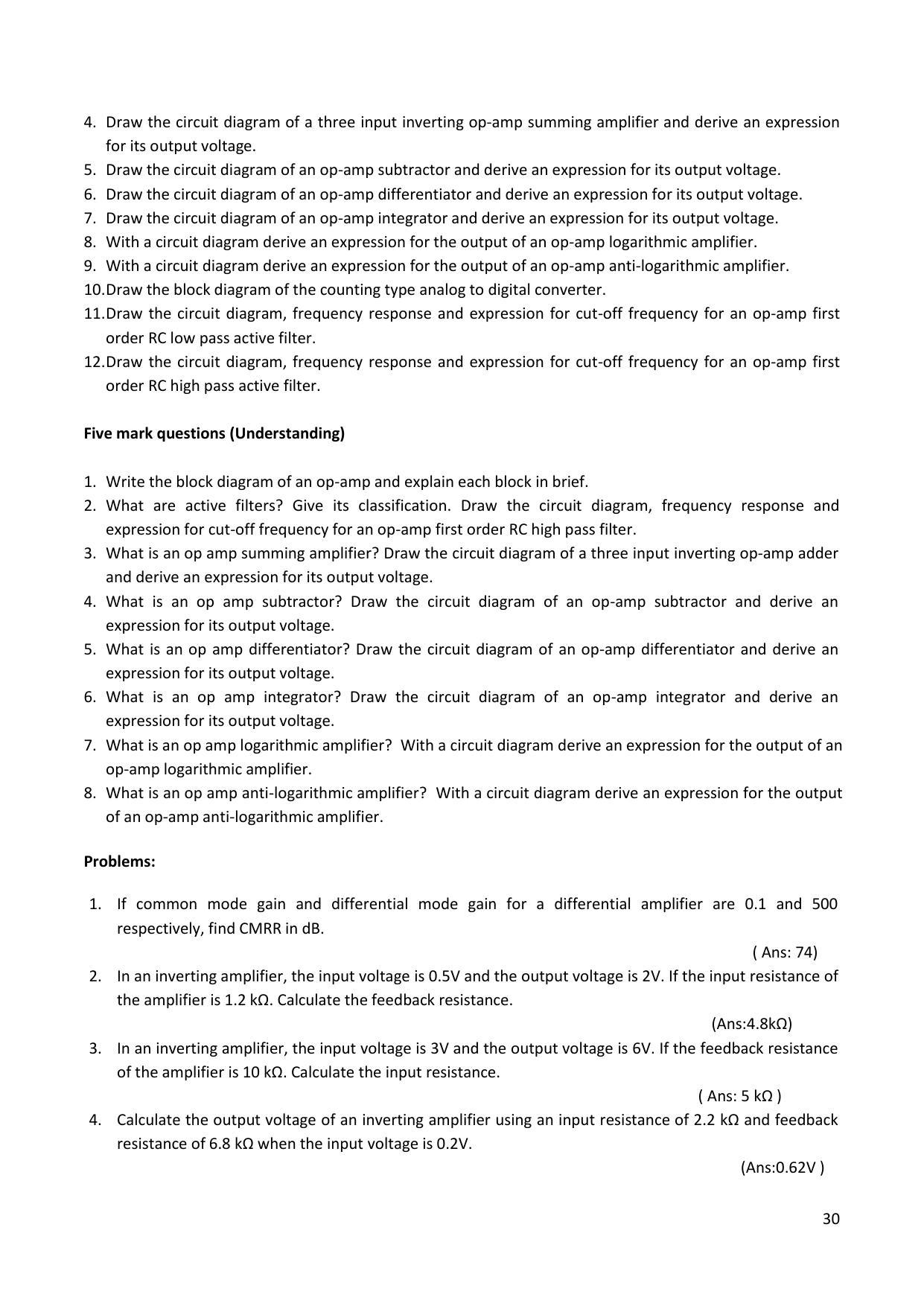 Karnataka 2nd PUC Question Bank for Electronics - Page 30