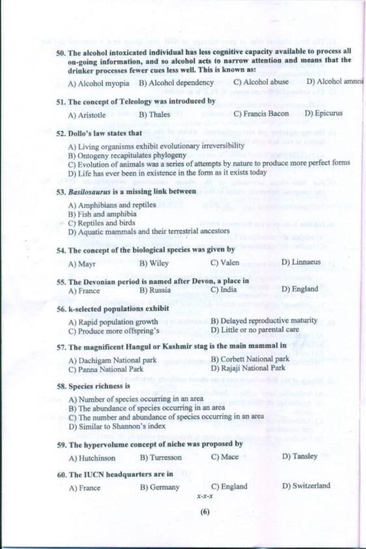 PUCET UG 2018 Biology Question Paper - Page 7