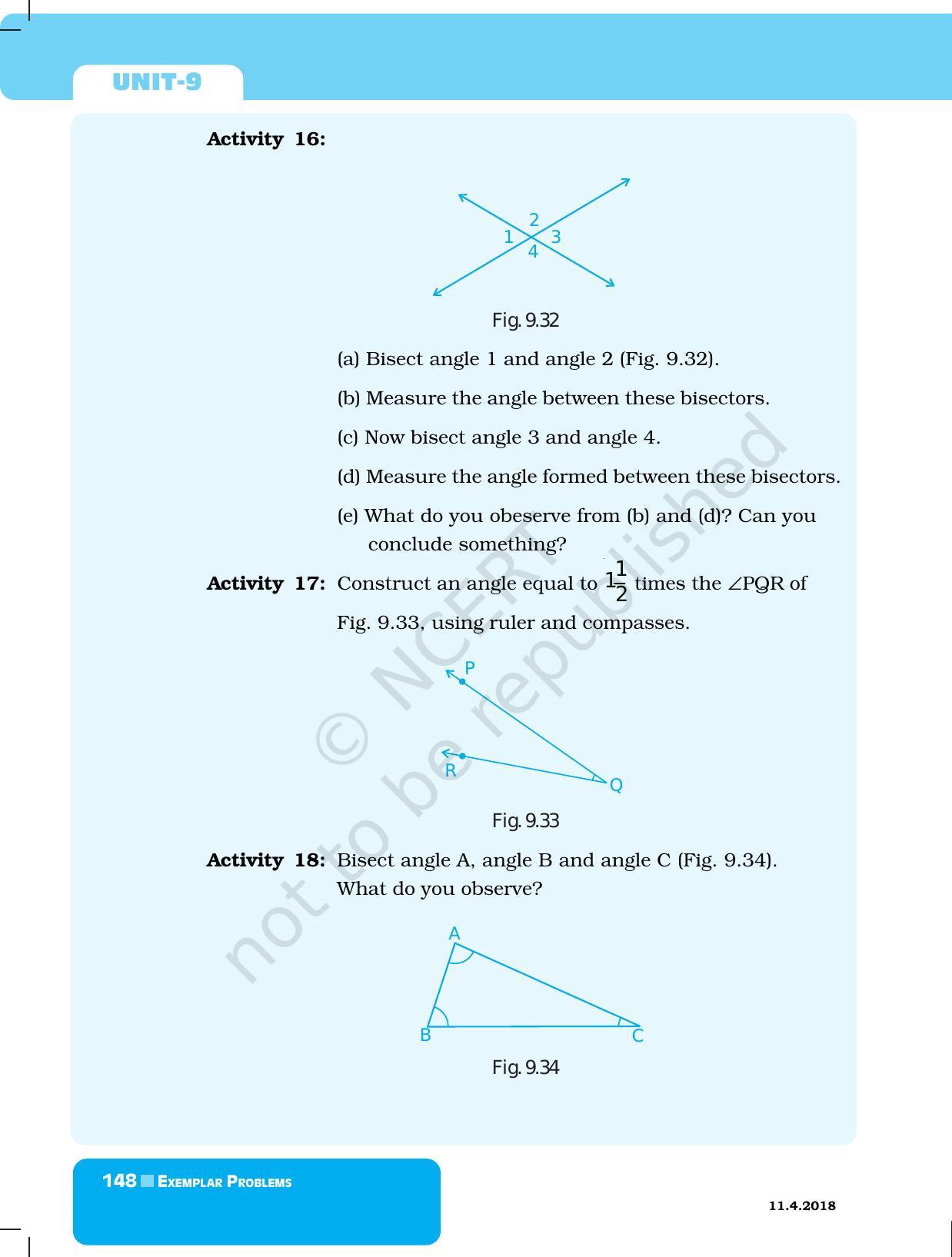 NCERT Exemplar Book for Class 6 Maths: Chapter 9-Symmetry & Practical Geometry - Page 16