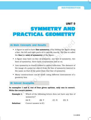 NCERT Exemplar Book for Class 6 Maths: Chapter 9-Symmetry & Practical Geometry