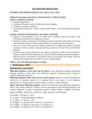 AP EDCET Syllabus 2025