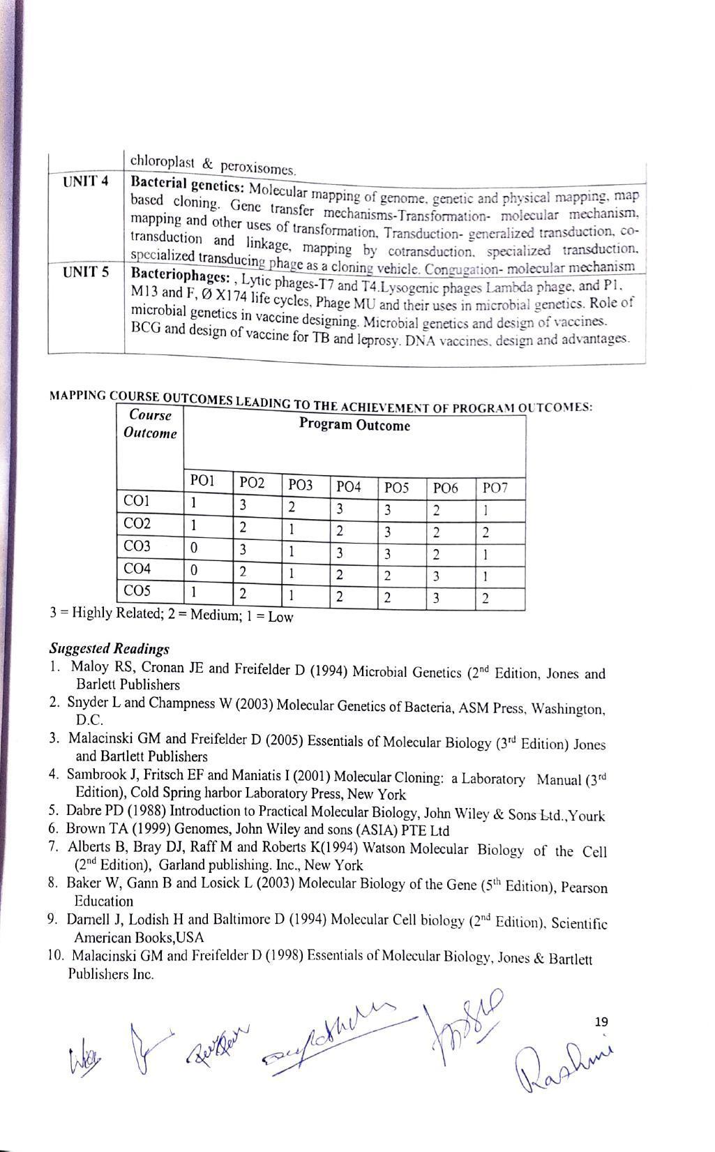 JECRC Jaipur M.Sc -Microbiology Syllabus - Page 19
