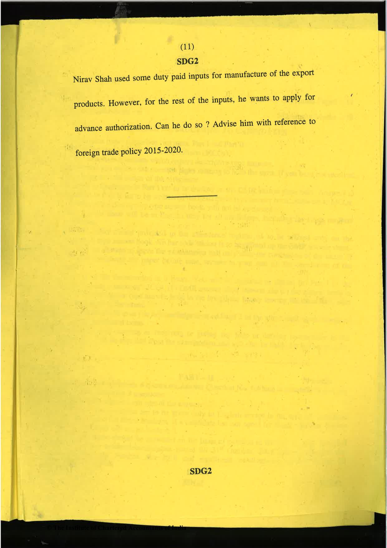 CA Final May 2019 Question Paper - Paper 8 – Indirect Tax Laws - Page 11