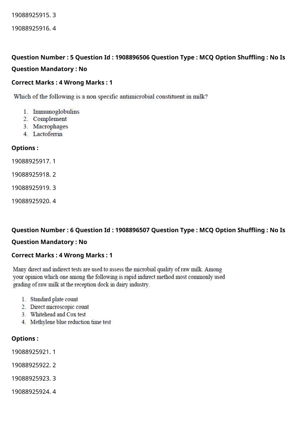 ICAR AIEEA PG 2021 DAIRY SCIENCE Question Paper - Page 4