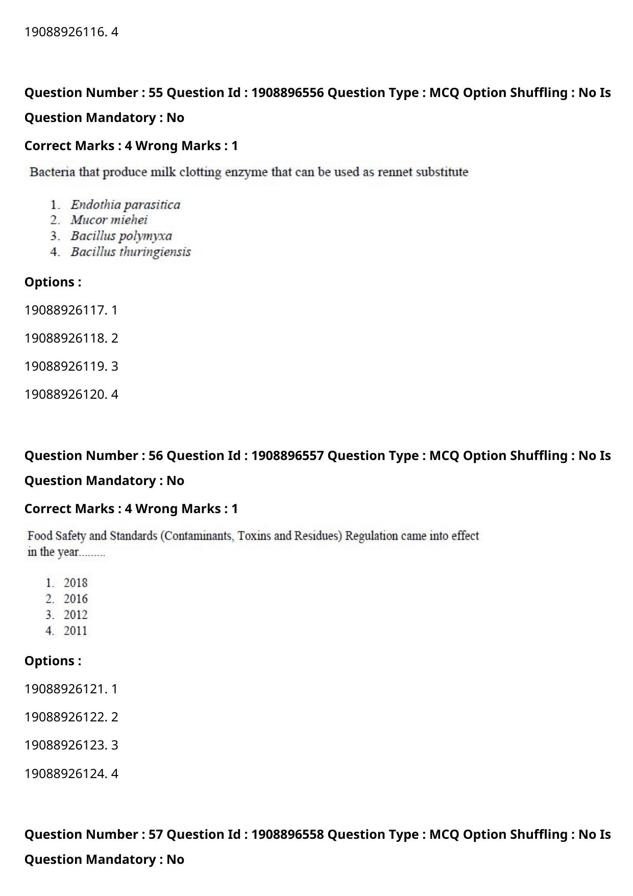ICAR AIEEA PG 2021 DAIRY SCIENCE Question Paper - Page 28
