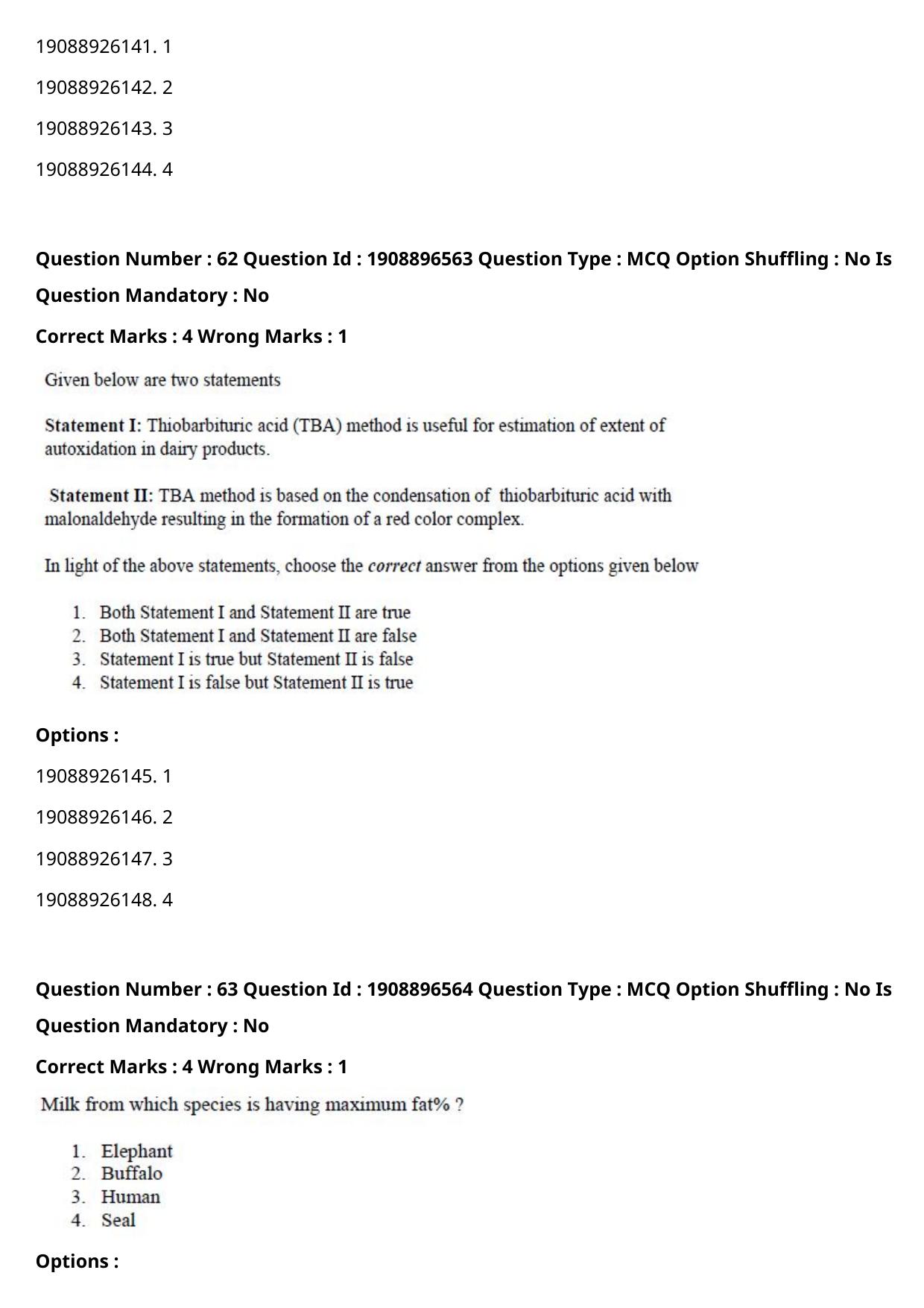 ICAR AIEEA PG 2021 DAIRY SCIENCE Question Paper - Page 31