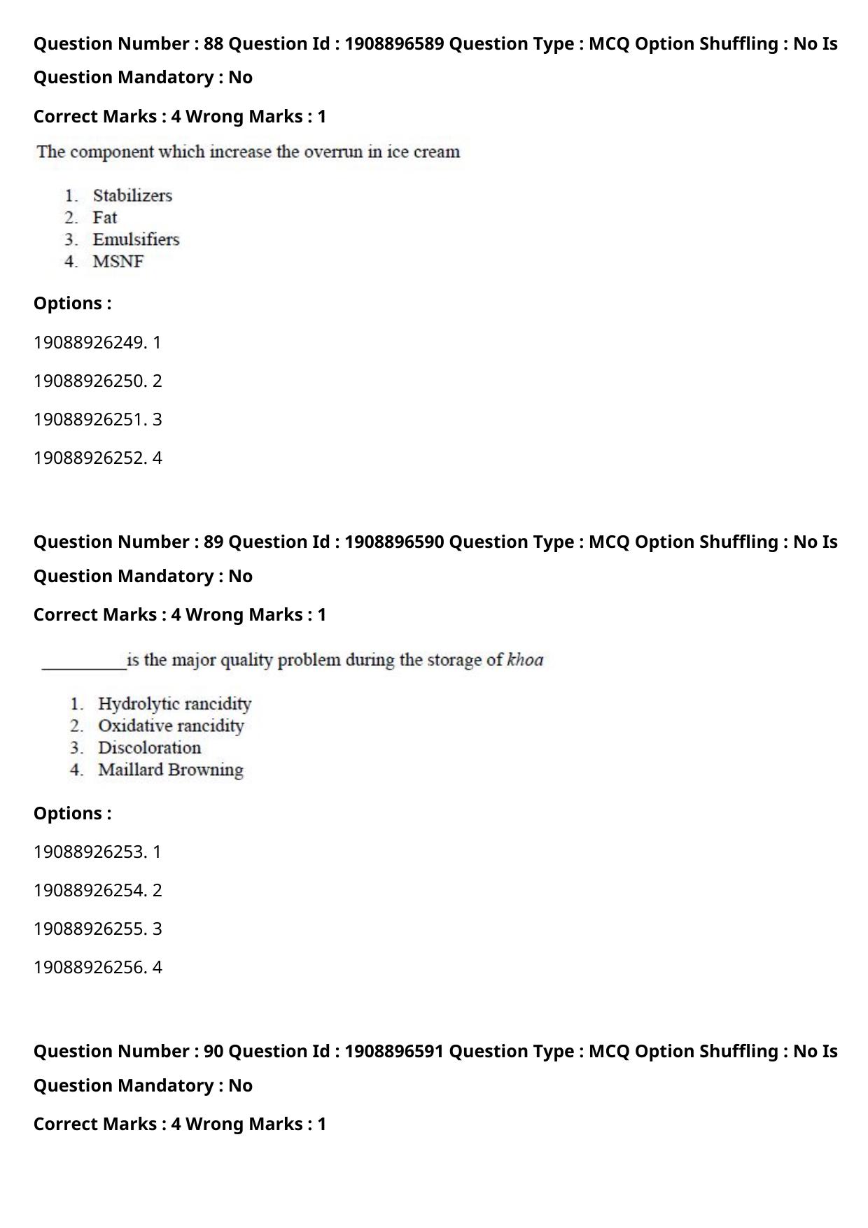 ICAR AIEEA PG 2021 DAIRY SCIENCE Question Paper - Page 44