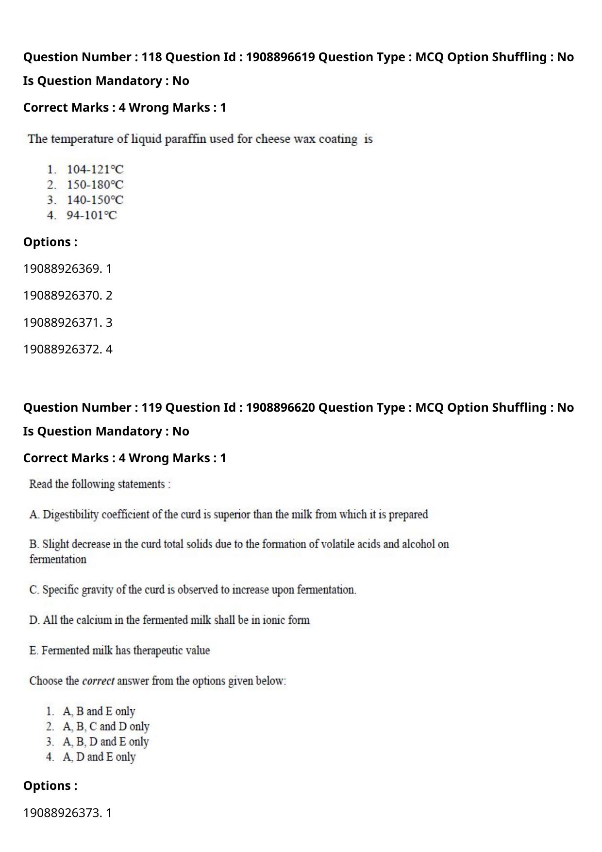 ICAR AIEEA PG 2021 DAIRY SCIENCE Question Paper - Page 59