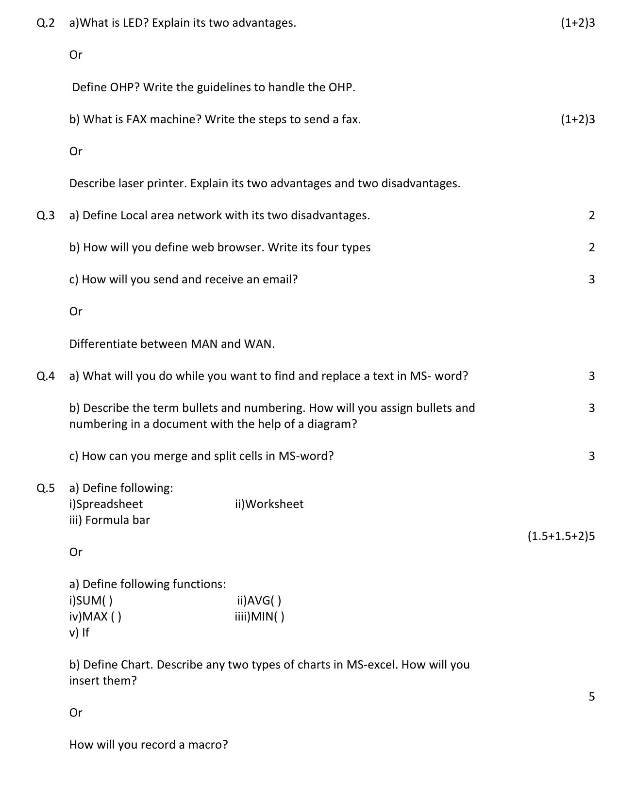 HPBOSE Class 10th Computer Science Sample Question Papers 2025 - Page 2