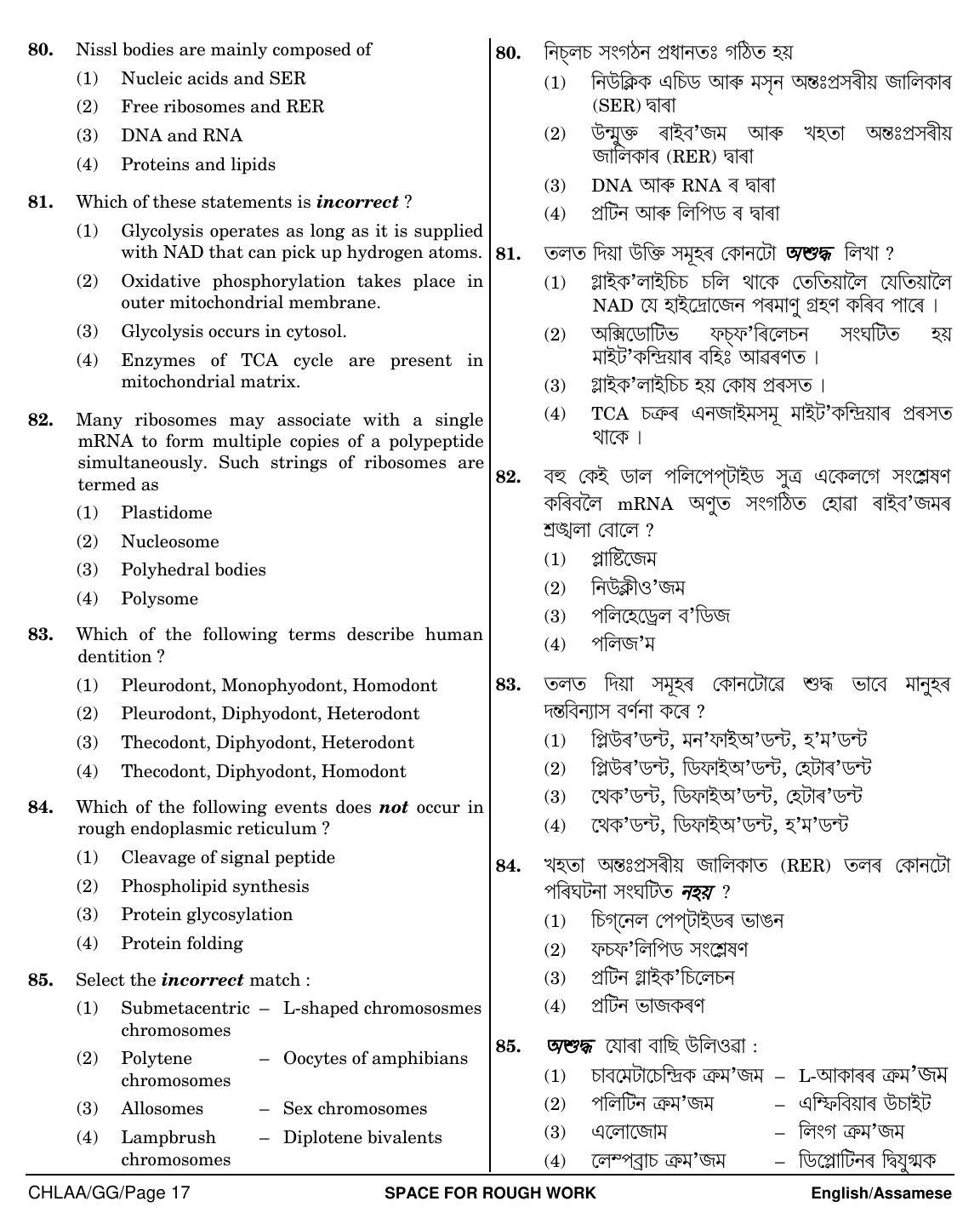 NEET Assamese GG 2018 Question Paper - Page 17
