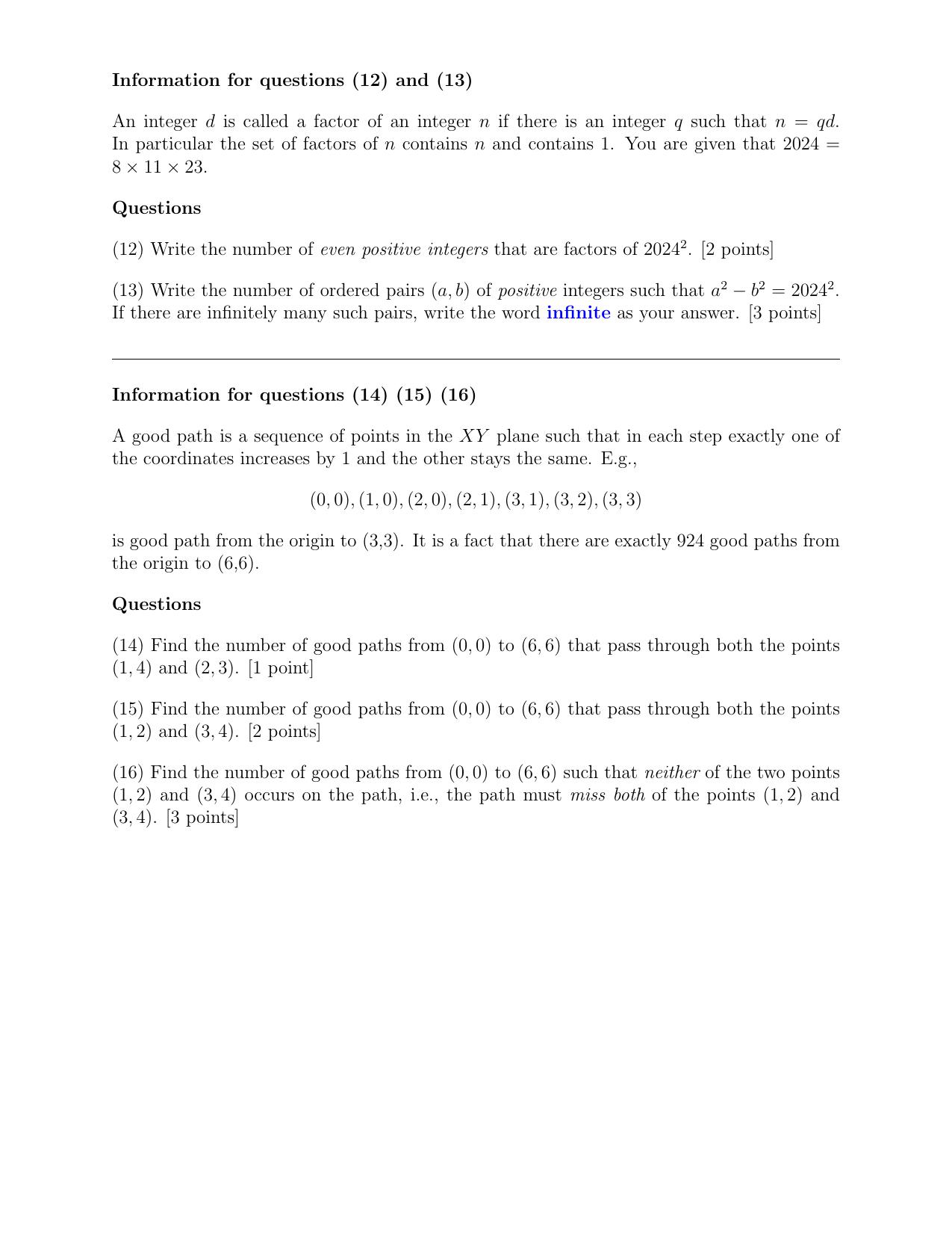 CMI B.Sc (Hons.) Mathematics and Computer Science Question Paper with Solution 2024 - Page 4