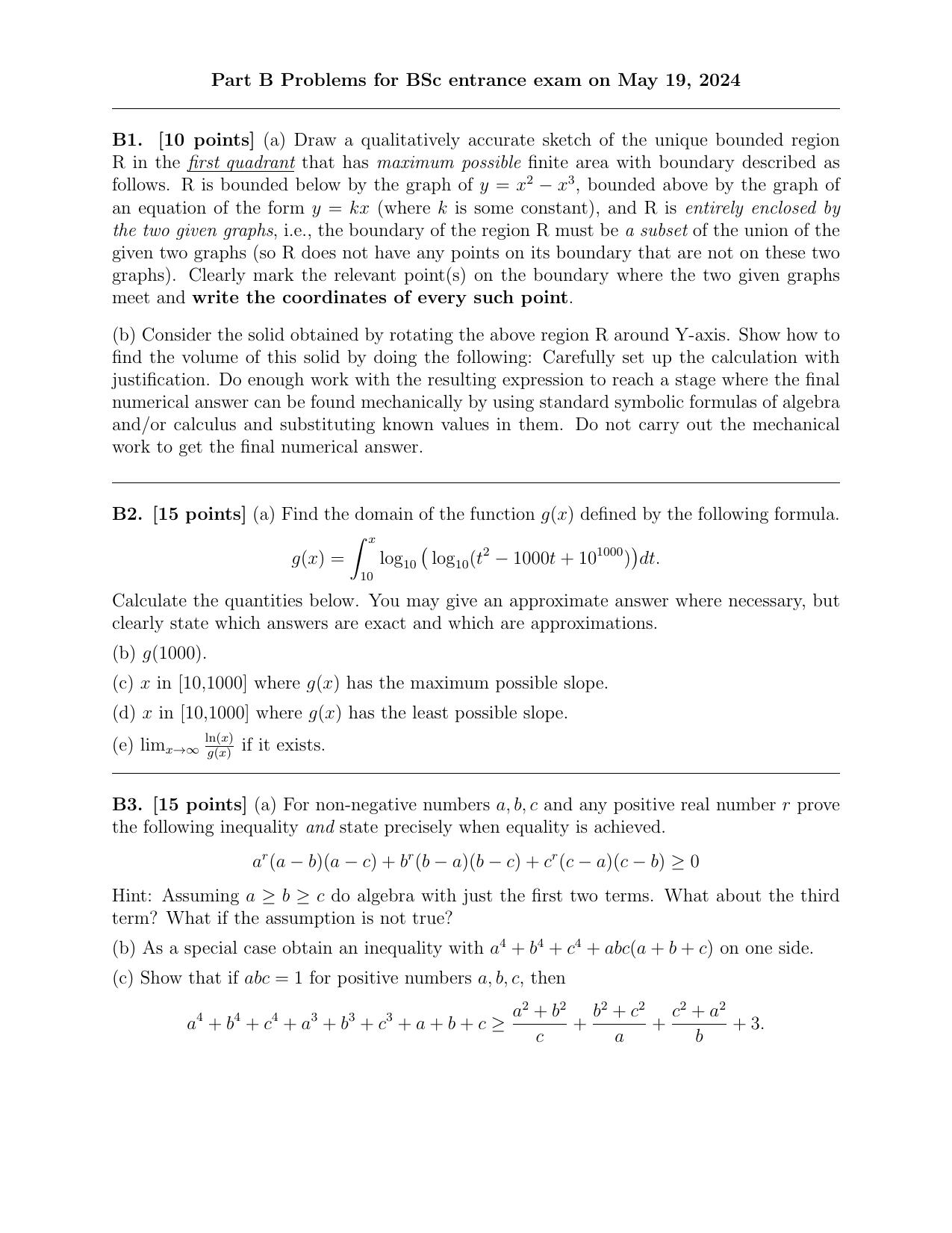 CMI B.Sc (Hons.) Mathematics and Computer Science Question Paper with Solution 2024 - Page 7