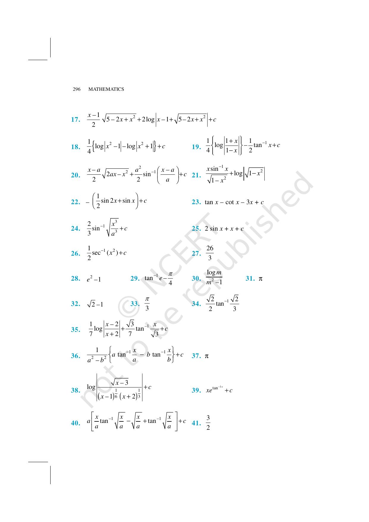 NCERT Exemplar Class 12: Mathematics  - Answers - Page 10