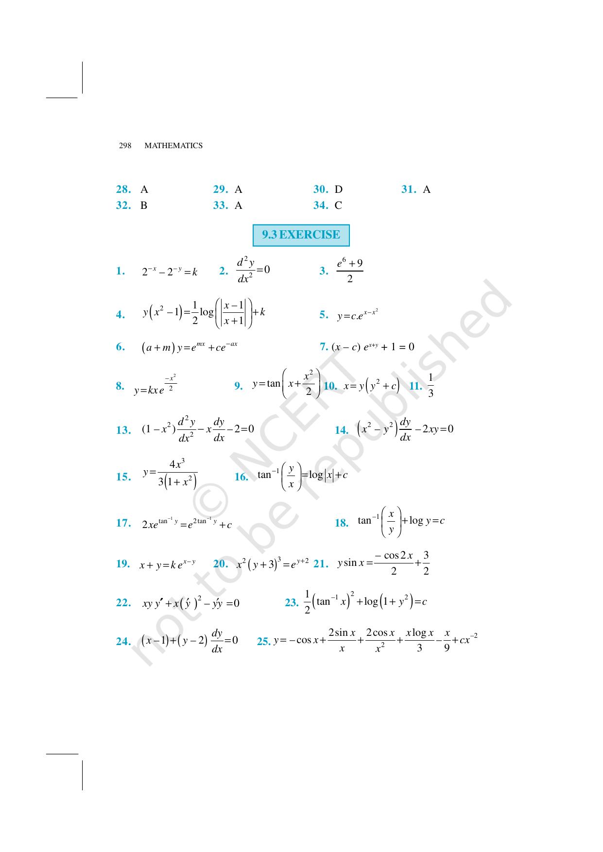 NCERT Exemplar Class 12: Mathematics  - Answers - Page 12