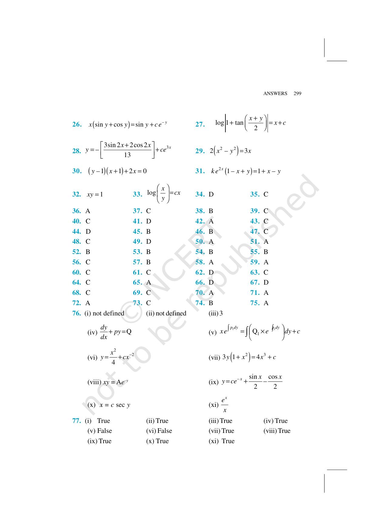 NCERT Exemplar Class 12: Mathematics  - Answers - Page 13