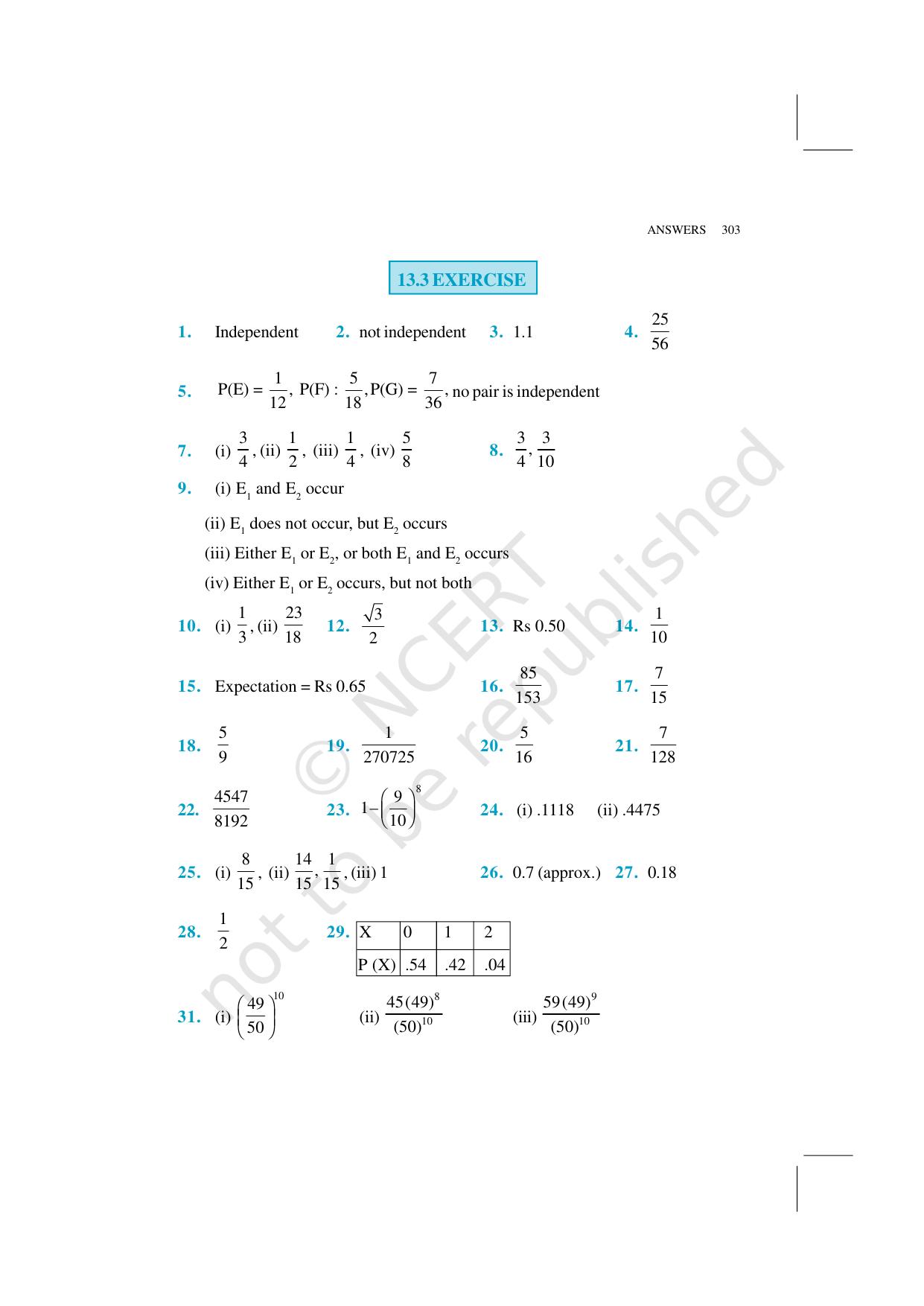 NCERT Exemplar Class 12: Mathematics  - Answers - Page 17