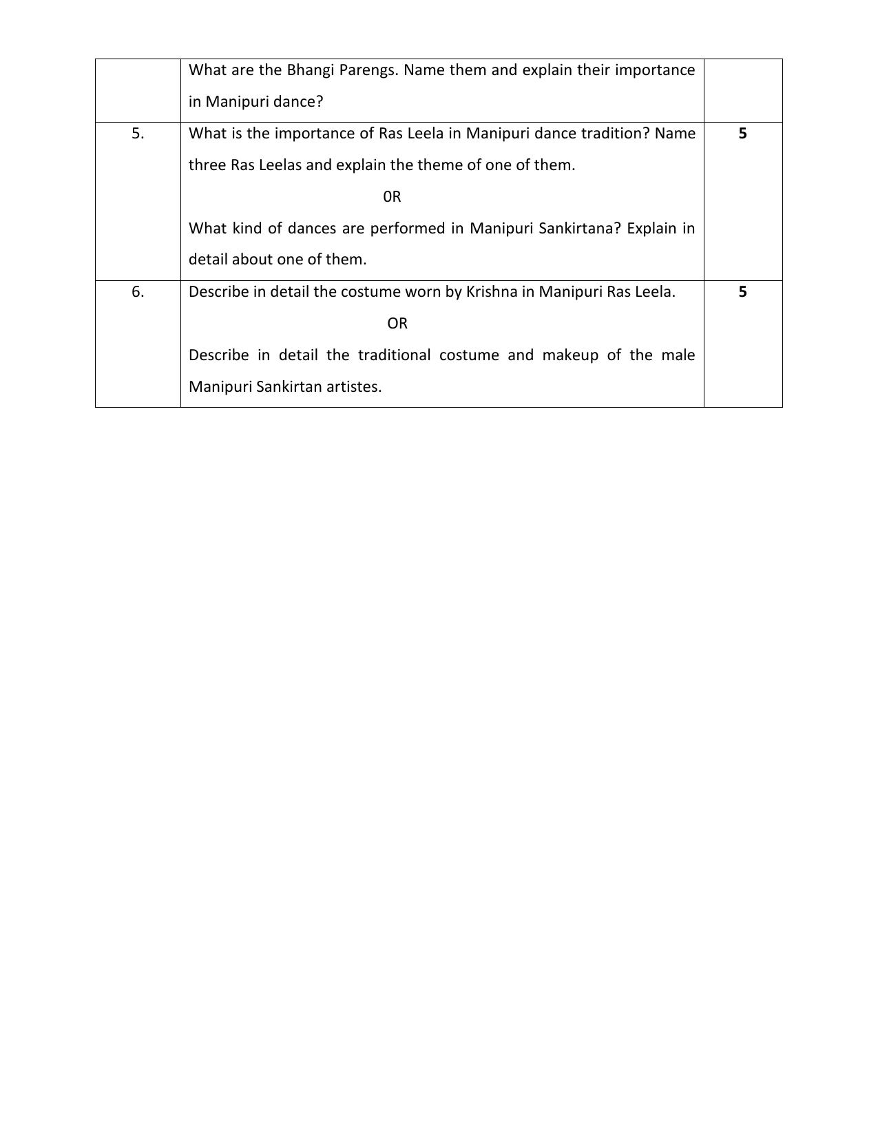 CBSE Class 12 Dance Manipuri Skill Education-Sample Paper 2019-20 - Page 2