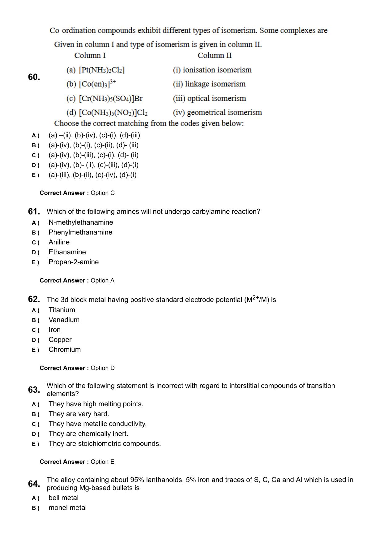 KEAM 2024 June 6 Question Paper with Answer Key - Page 14