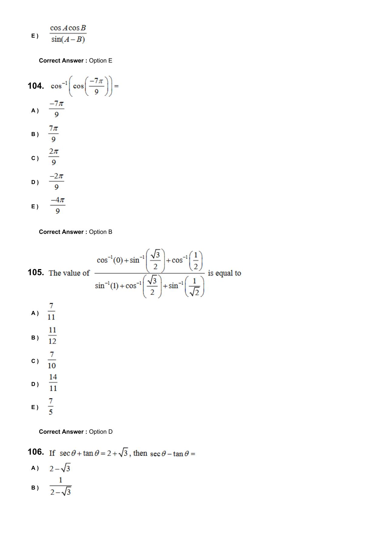 KEAM 2024 June 6 Question Paper with Answer Key - Page 25