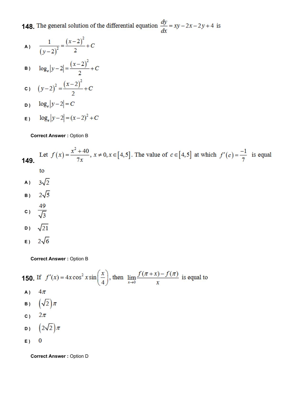 KEAM 2024 June 6 Question Paper with Answer Key - Page 38
