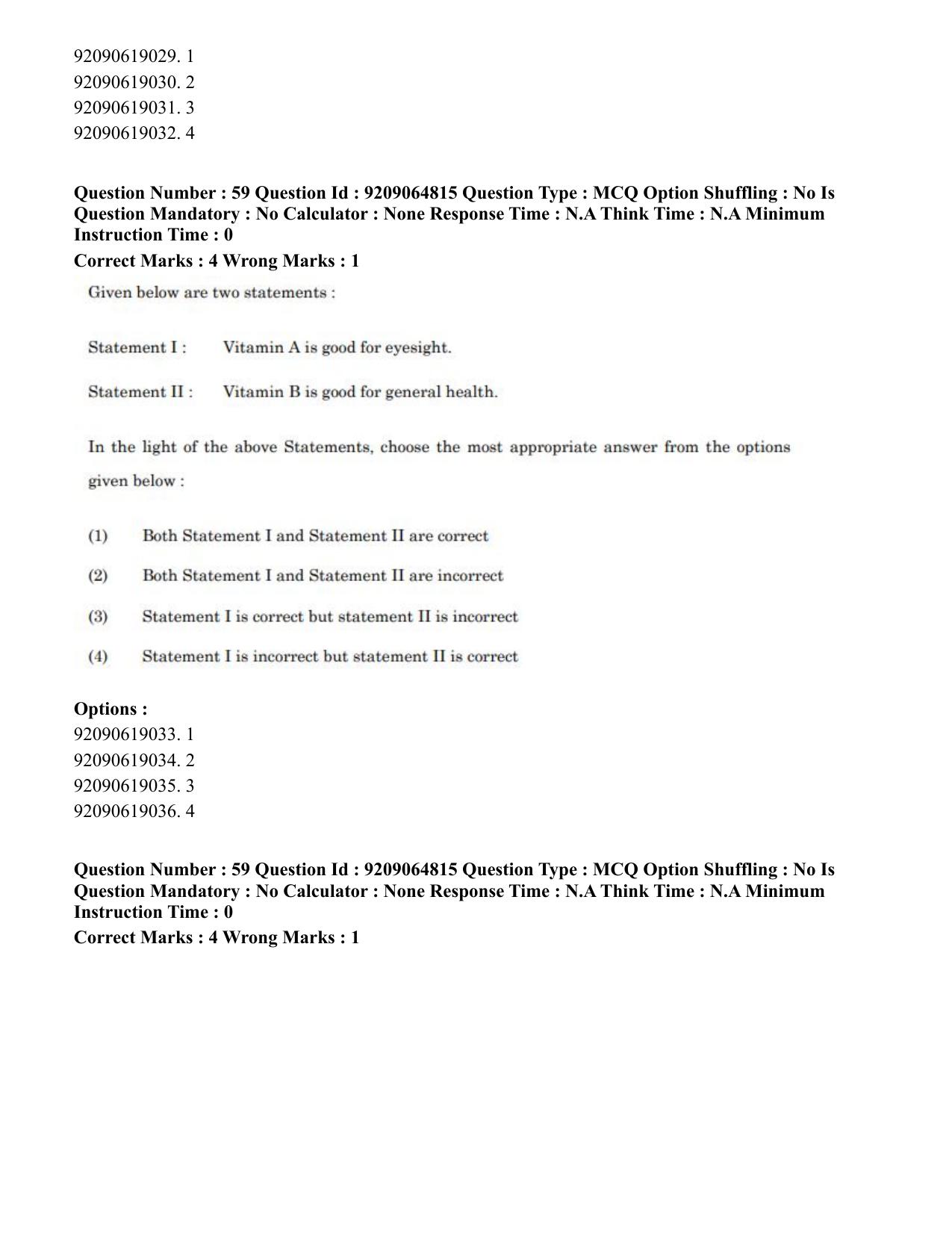 CUET PG 2023: MTQP03 – Dairy Technology (Hindi)-Shift 3 (06-06-2023) Question Paper - Page 56