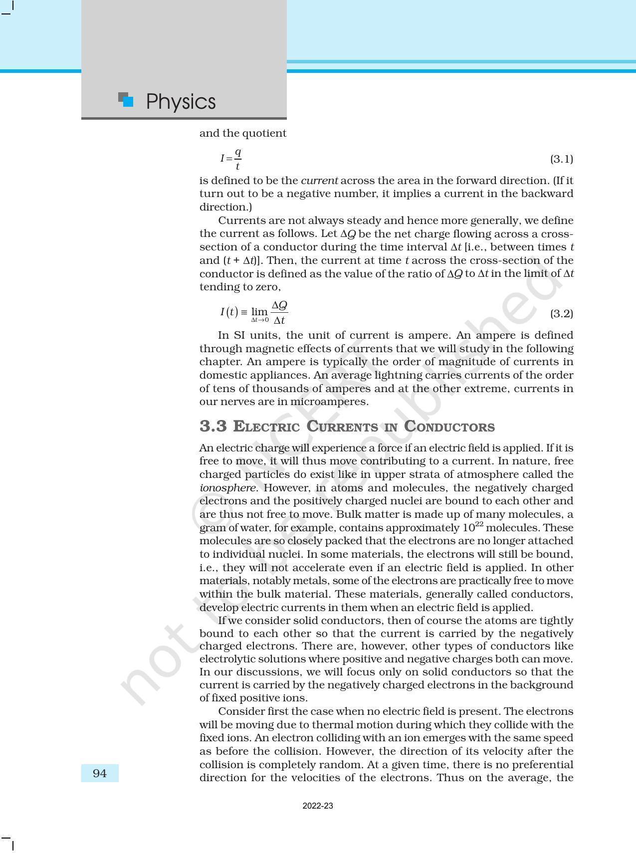 NCERT Book for Class 12 Physics Chapter 3 Current Electricity - Page 2