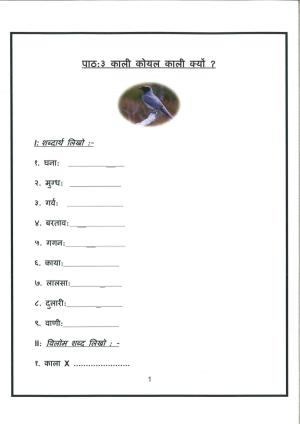 Worksheet for Class 4 Hindi Assignment 35