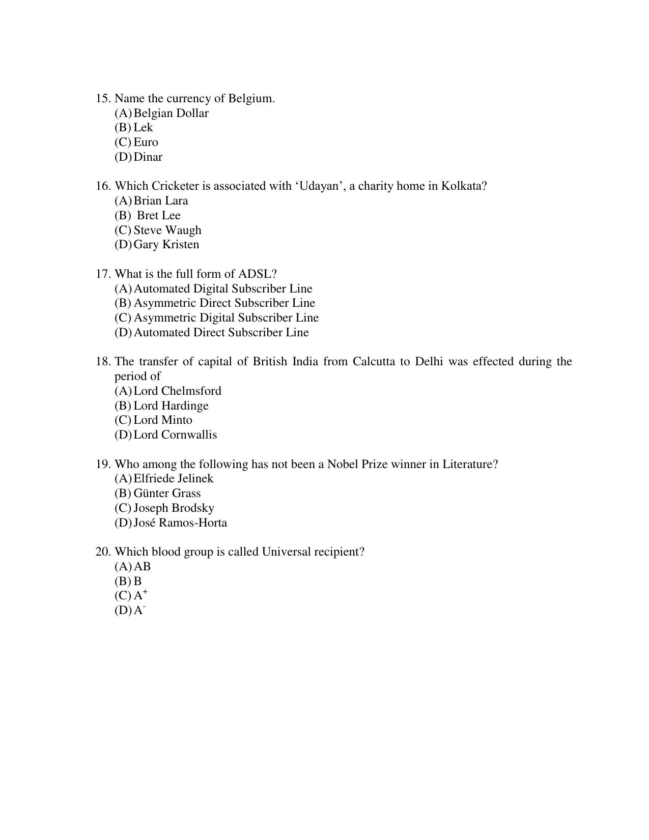 OJEE 2015 MBA Question Paper - Page 3