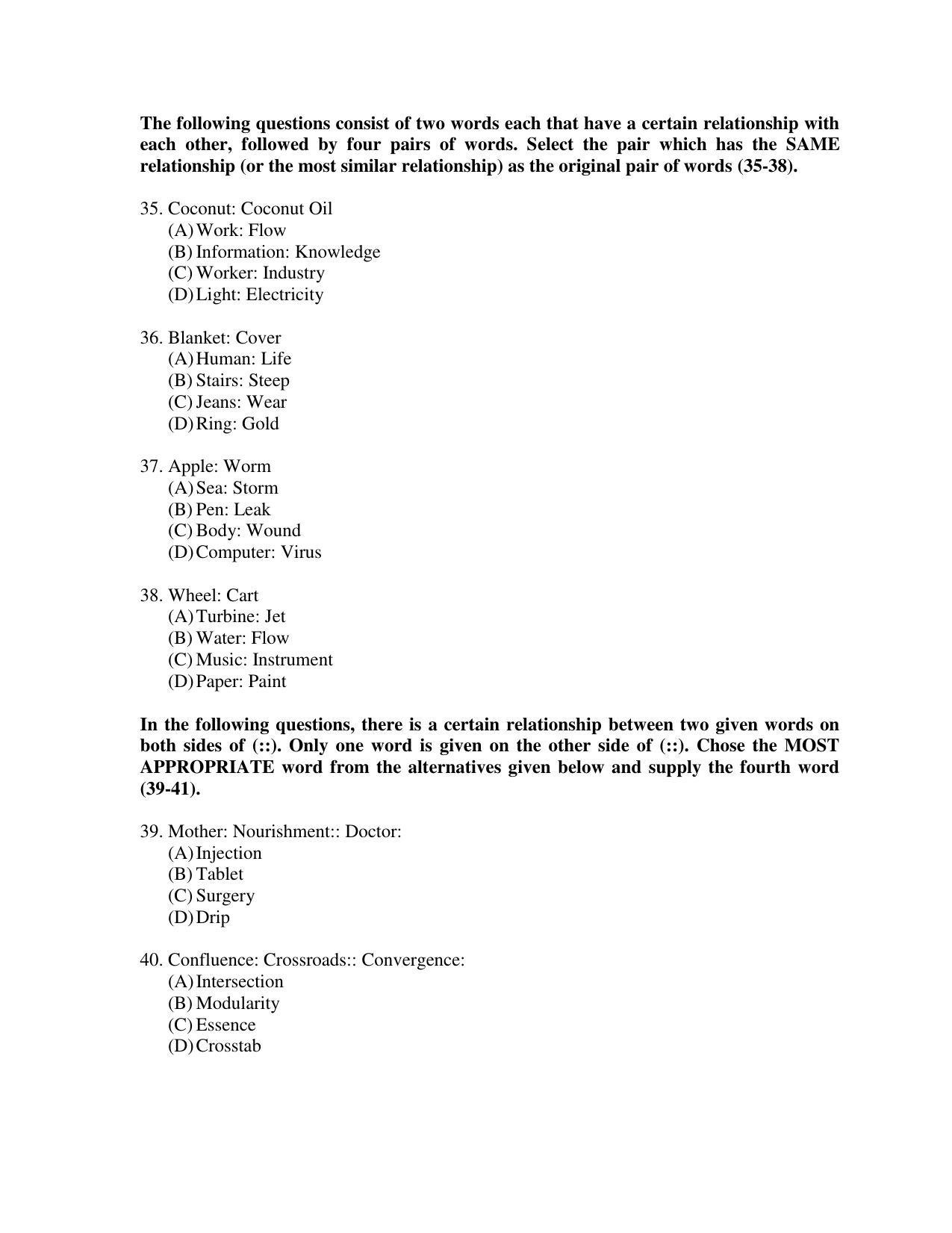 OJEE 2015 MBA Question Paper - Page 6