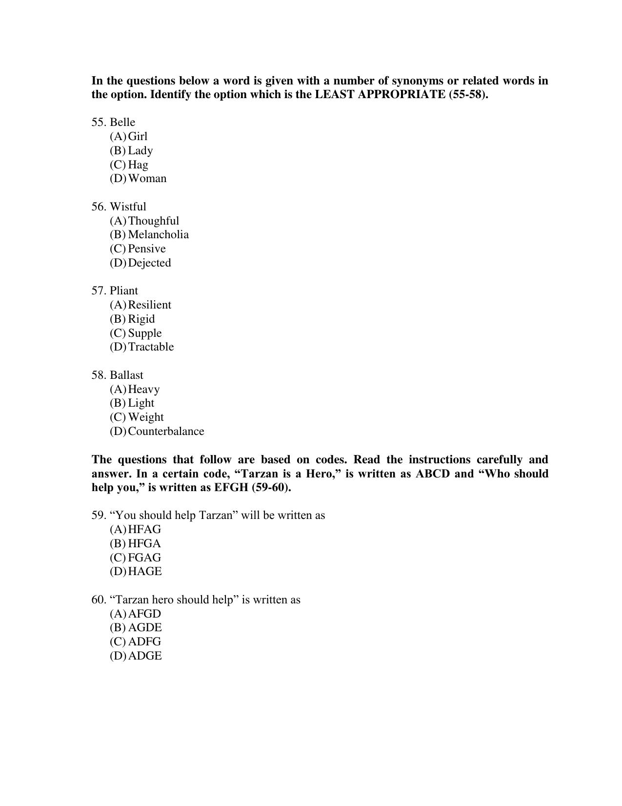 OJEE 2015 MBA Question Paper - Page 9