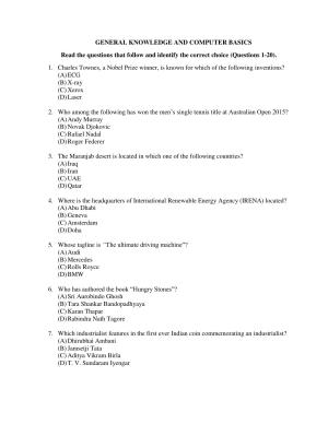 OJEE 2015 MBA Question Paper