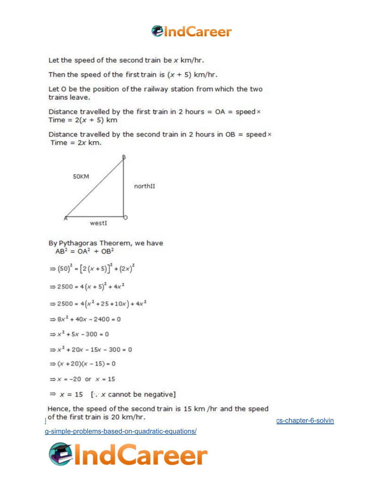 Selina Class 10 ICSE Solutions Mathematics : Chapter 6 - Solving Simple Problems (Based on Quadratic Equations) - Page 55
