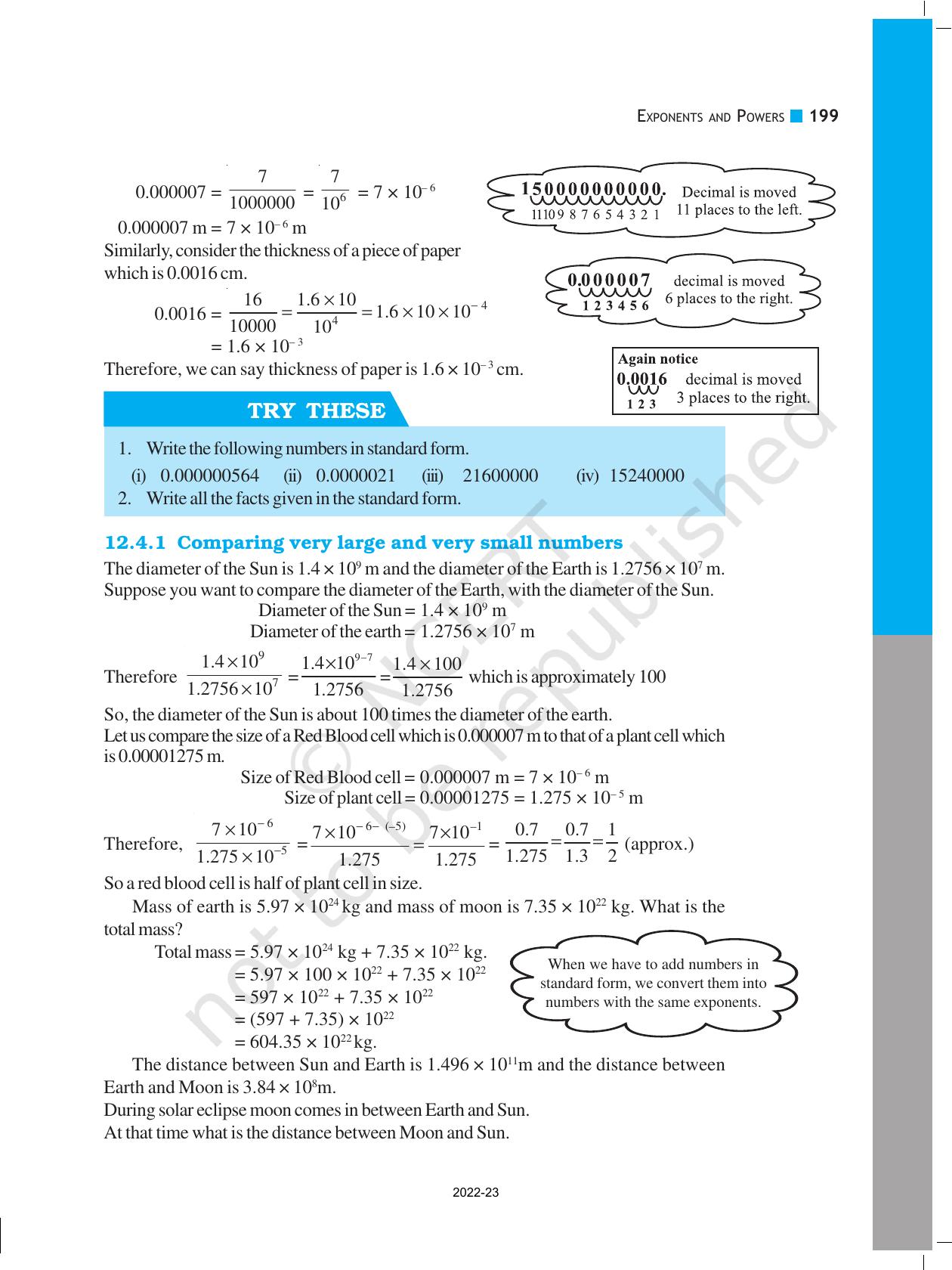 NCERT Book for Class 8 Maths Chapter 12 Exponents and Powers - Page 7
