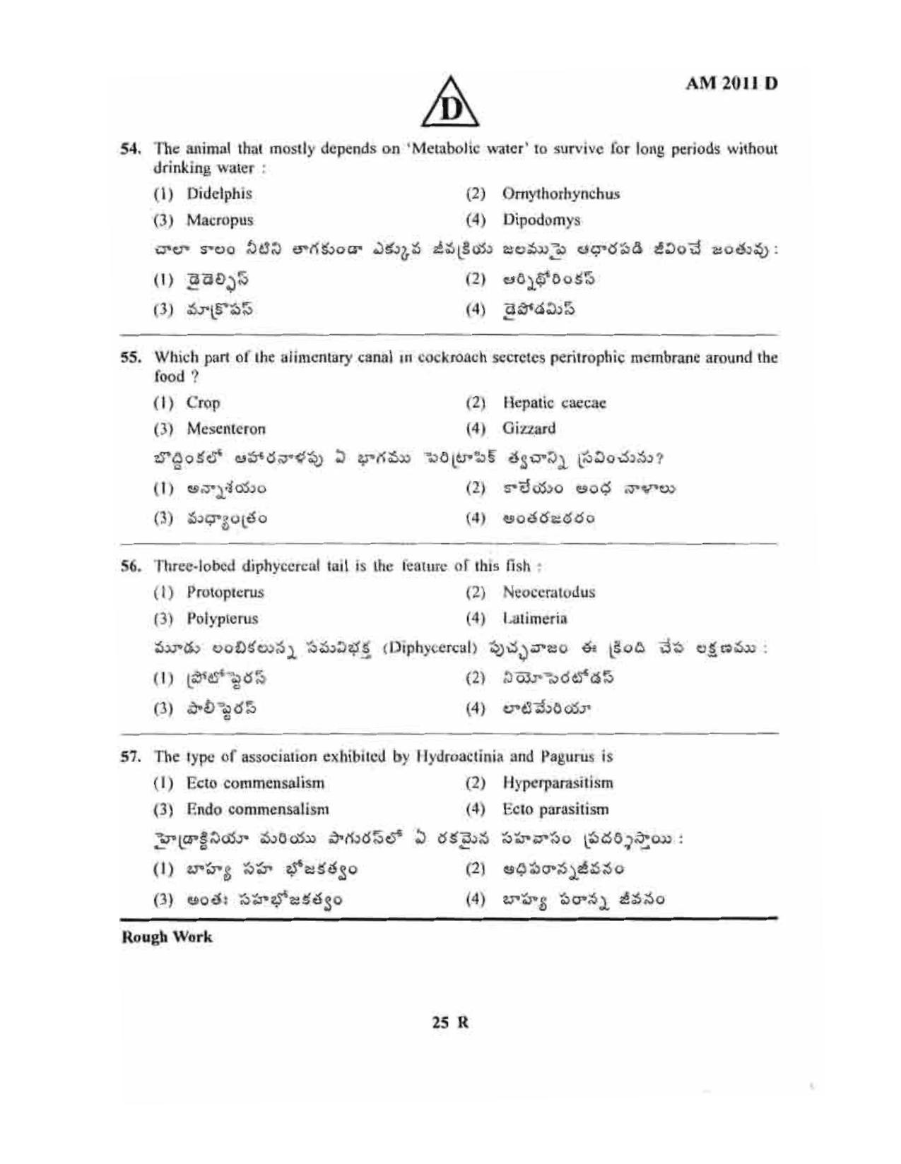 TS EAMCET 2011 Engineering Question Paper with Key - Page 25