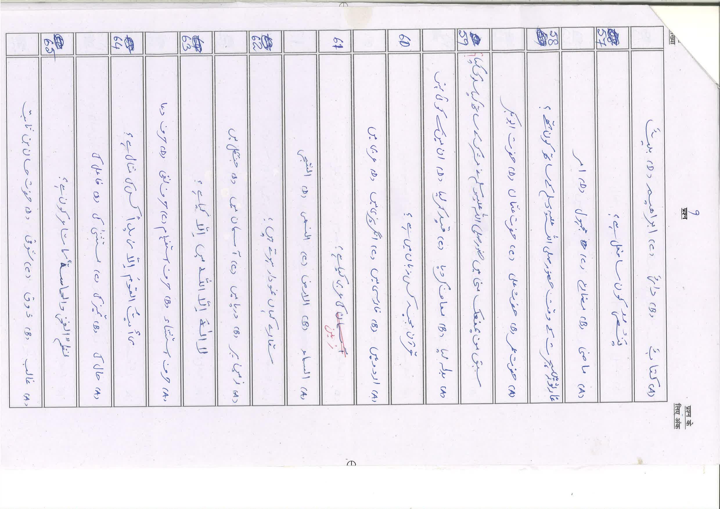 Bihar Board (BSEB) Class X: 107- SIL-ARABIC 2025 Model Question Paper - Page 9