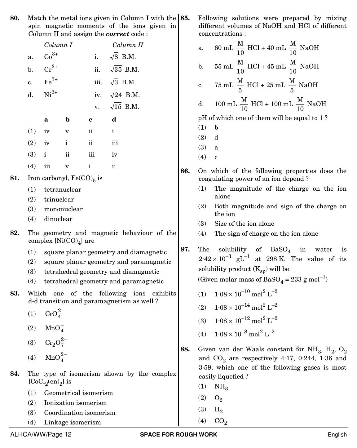 NEET English WW 2019 Question Paper - Page 12
