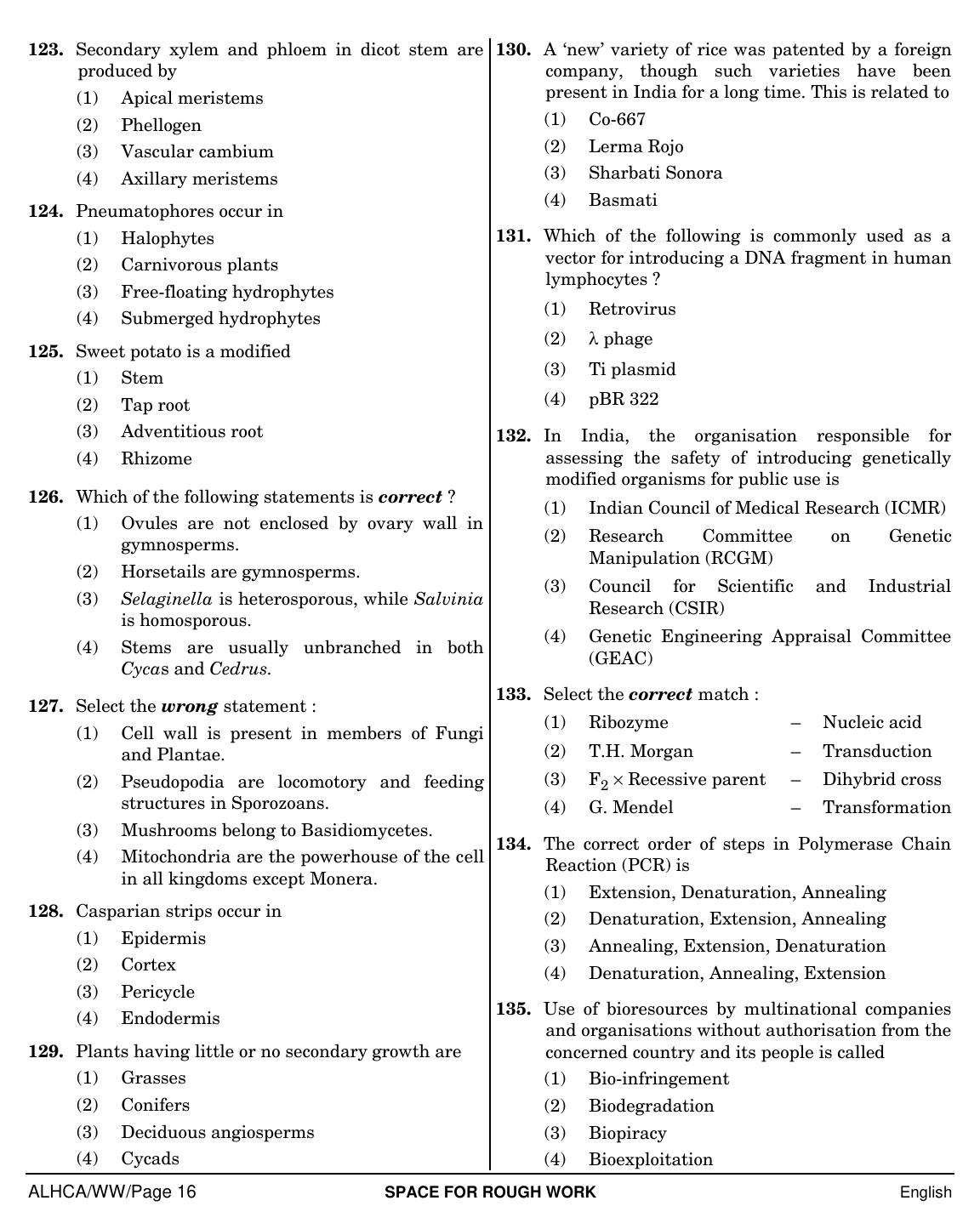 NEET English WW 2019 Question Paper - Page 16