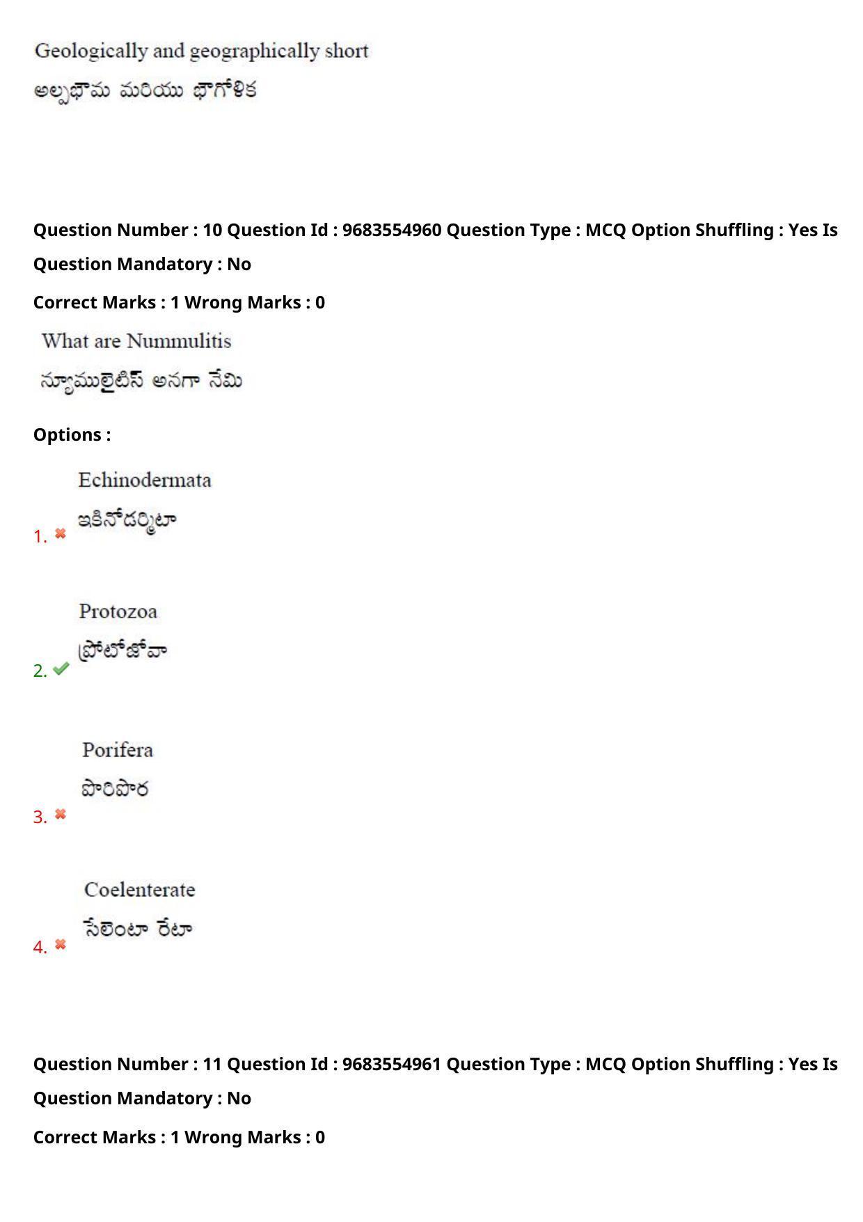 TS CPGET 2021 M.Sc. Geology (Shift 1) Question Paper with Answer Key - Page 9