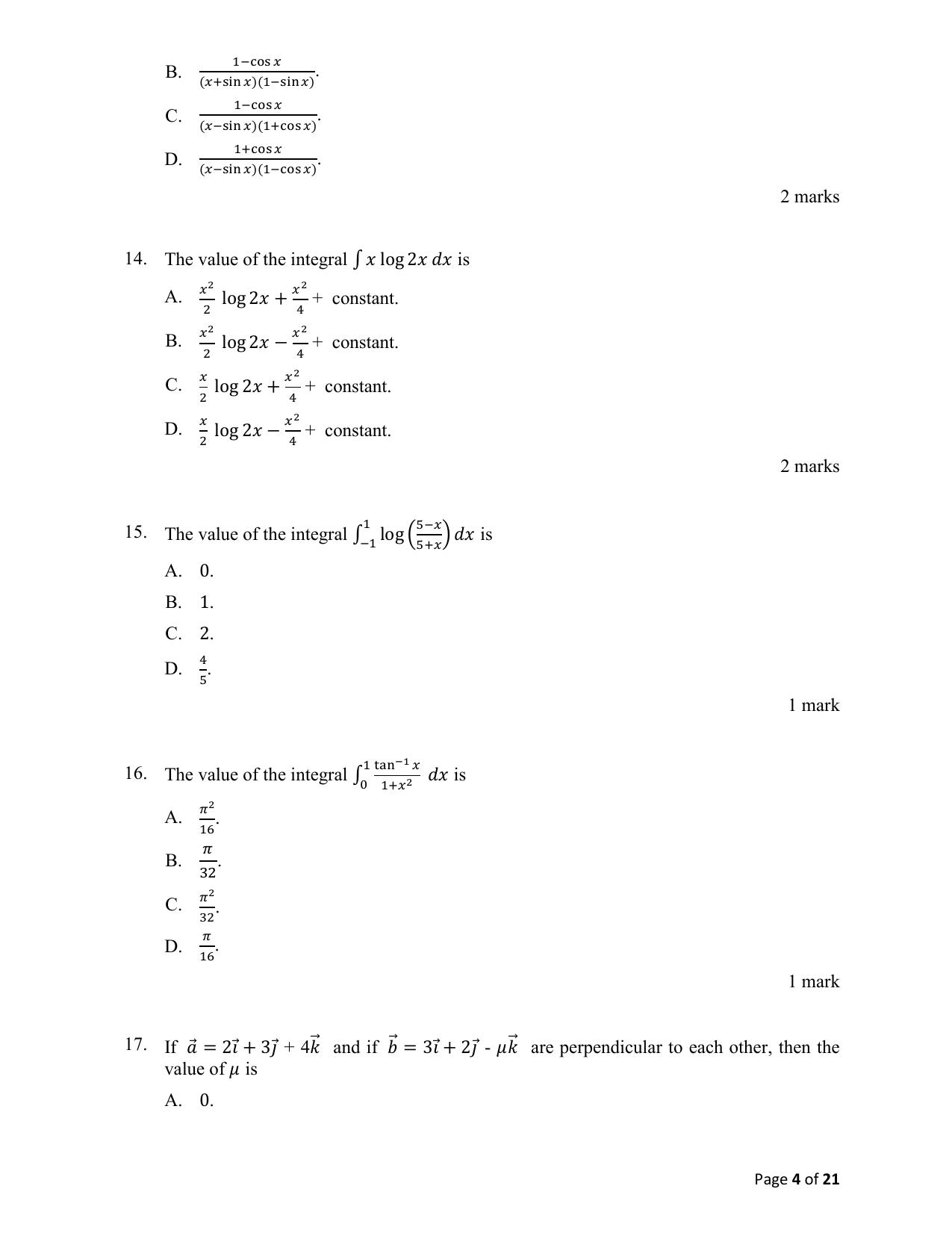 ACET March 2021 Question Papers - Page 4