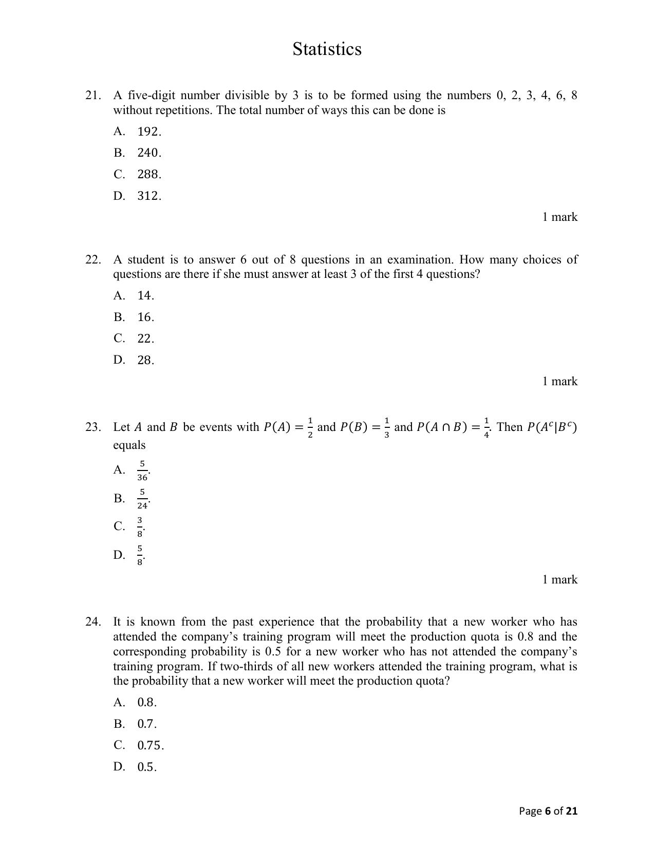 ACET March 2021 Question Papers - Page 6