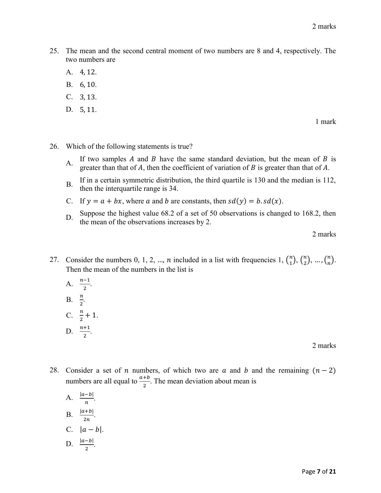 ACET March 2021 Question Papers - Page 7