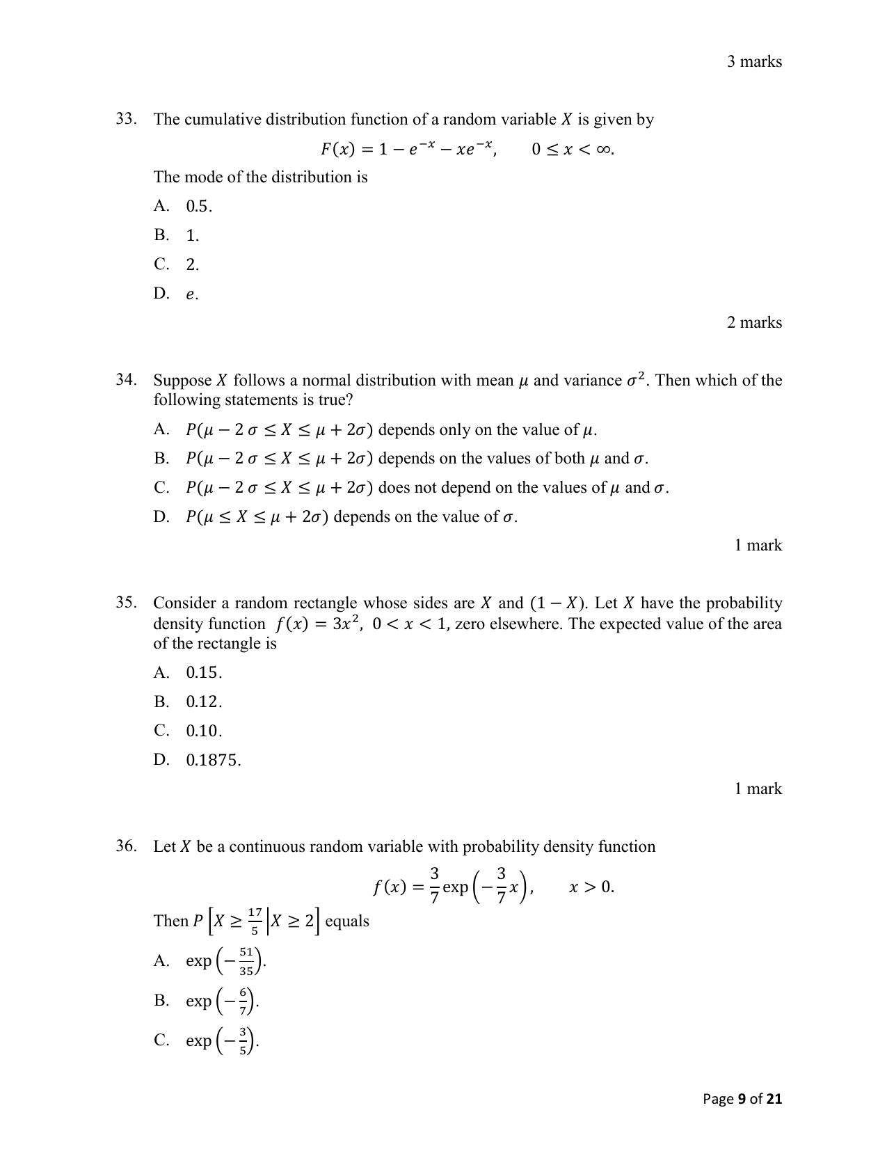 ACET March 2021 Question Papers - Page 9