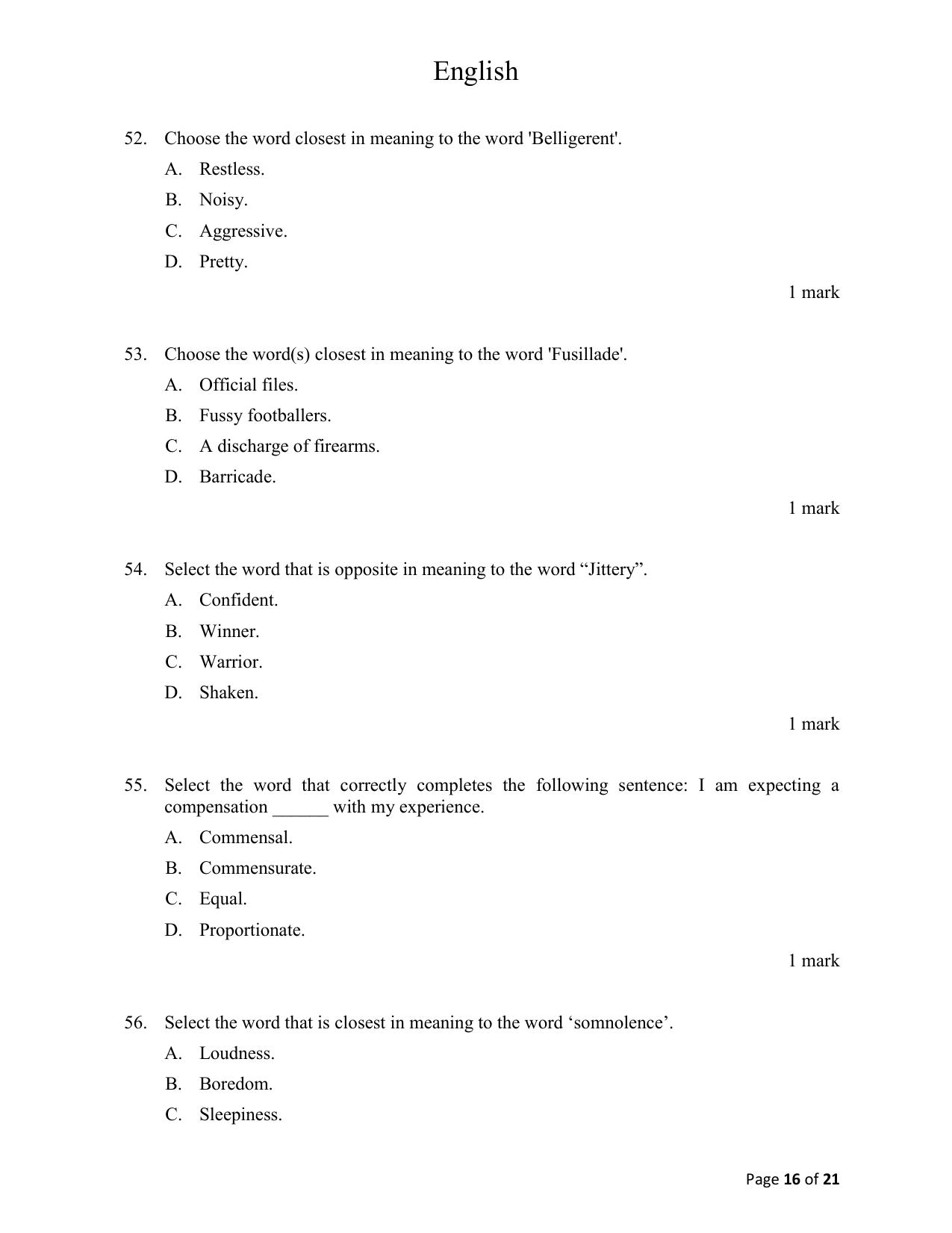 ACET March 2021 Question Papers - Page 16