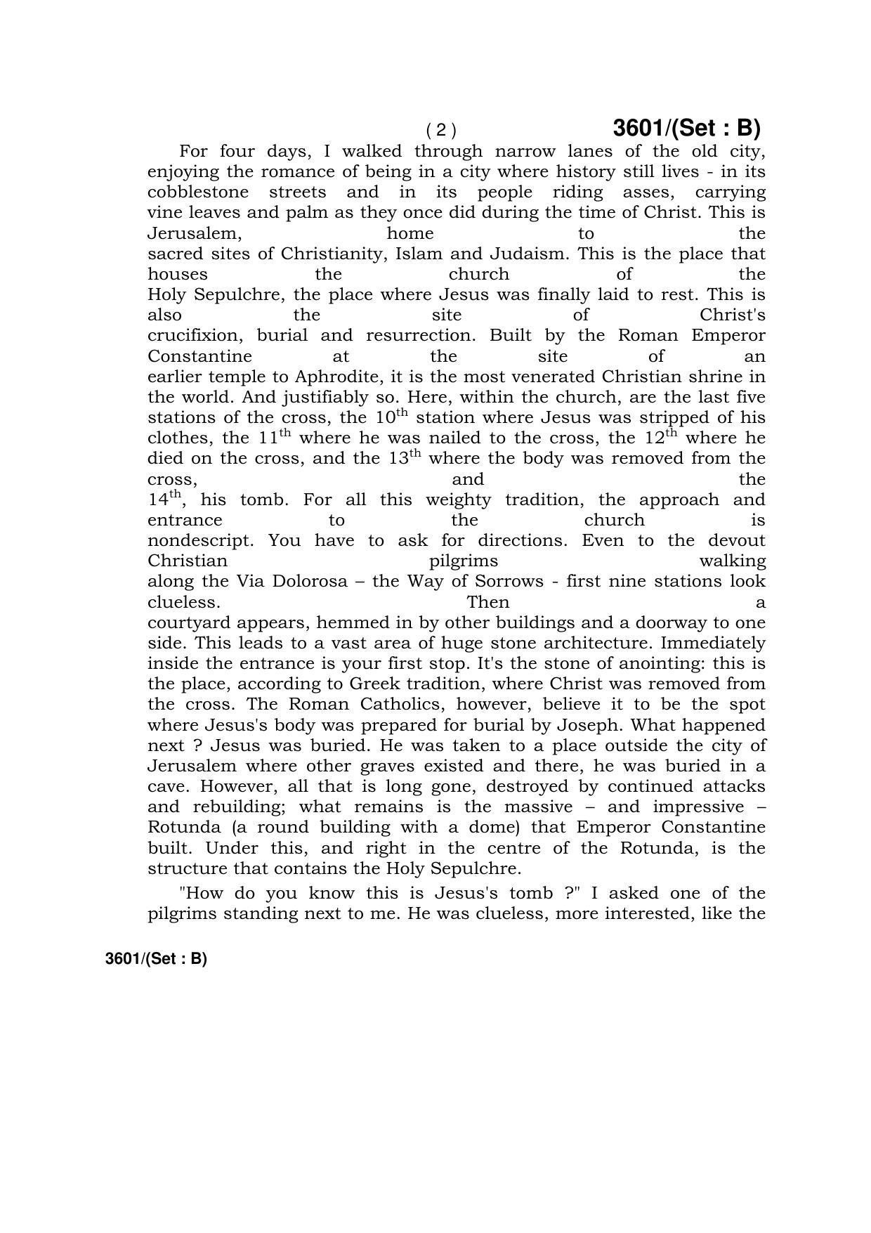 Haryana Board HBSE Class 12 English (Core) -B 2018 Question Paper - Page 2
