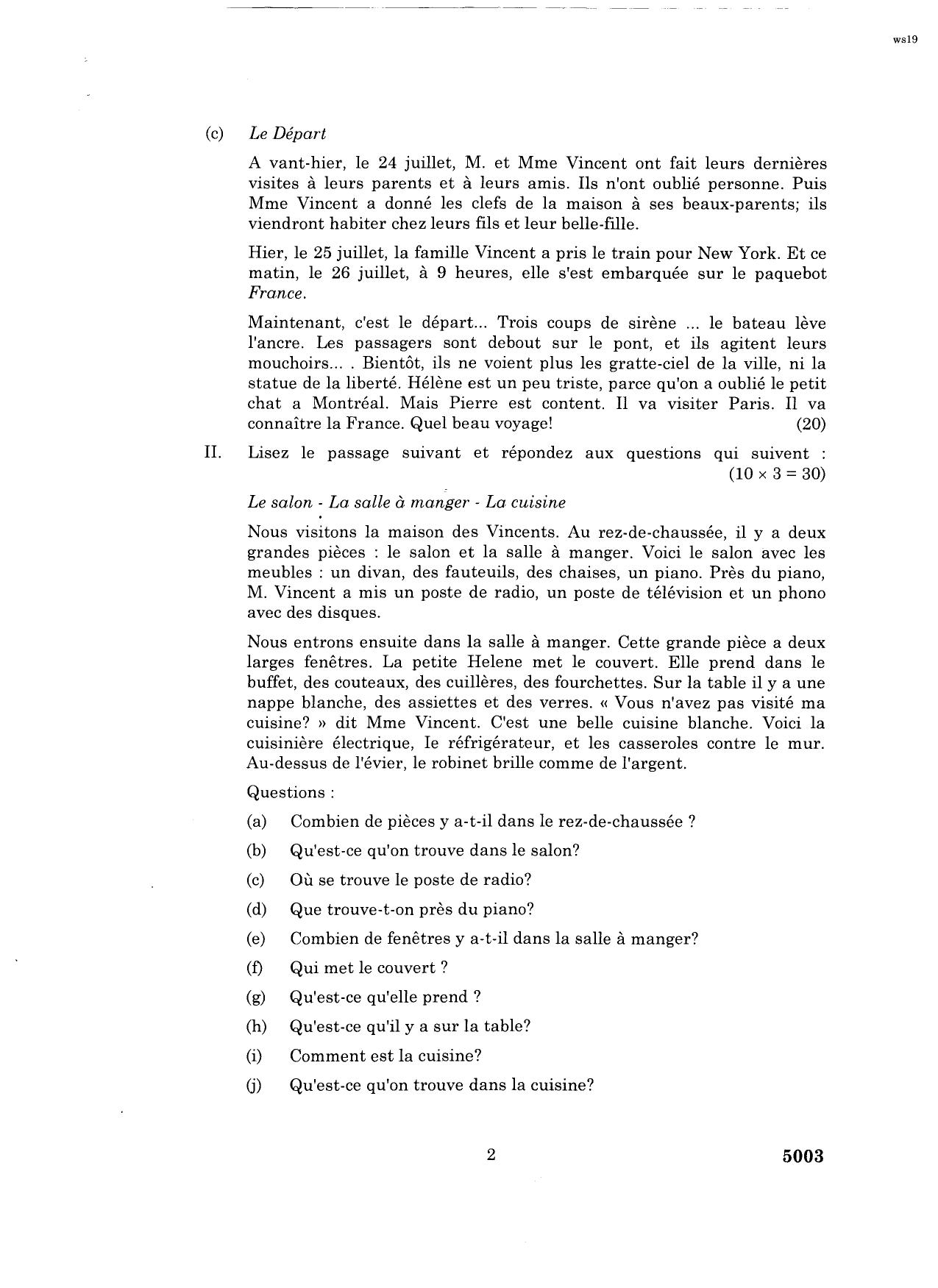 Annamalai University French – Prose-I,Poetry-I,Translation And Grammar B.Sc Visual Communication December 2014 Question Papers - Page 2