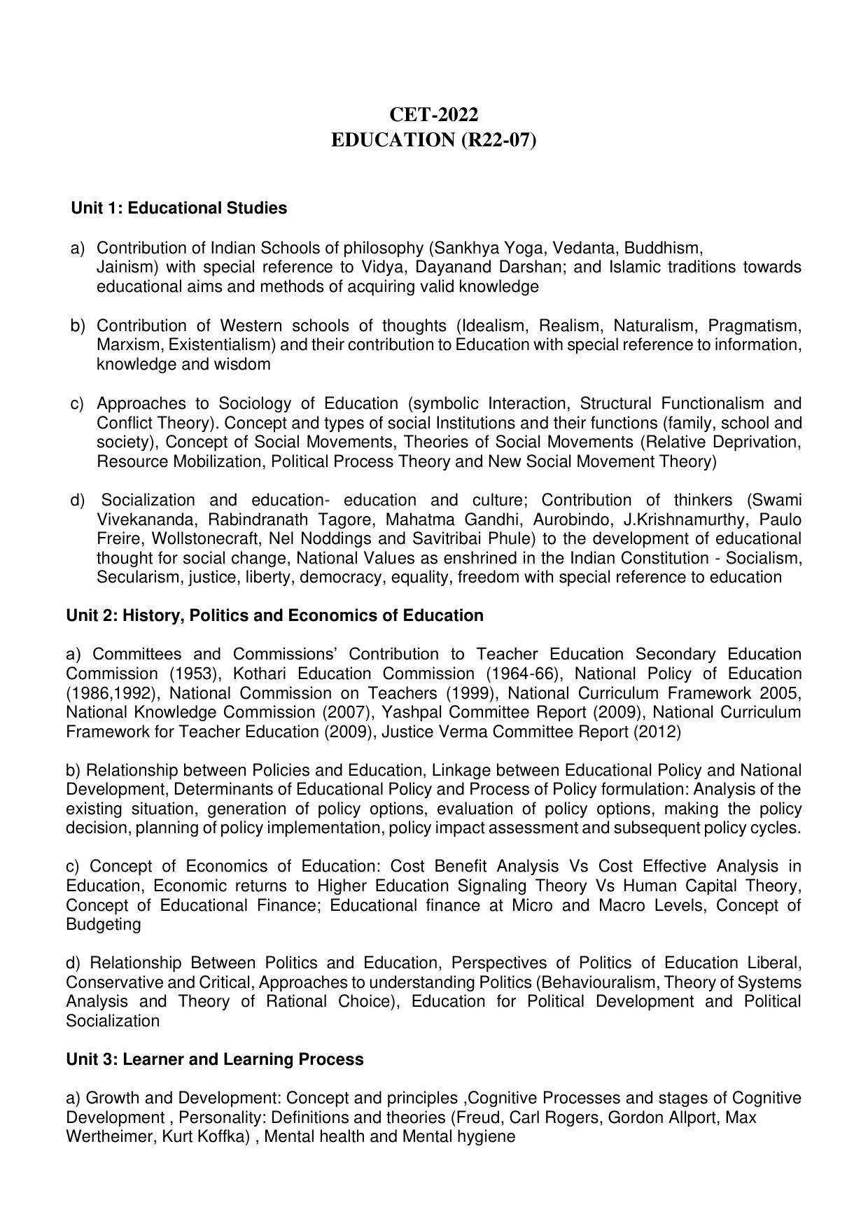AP RCET Education Syllabus - Page 1