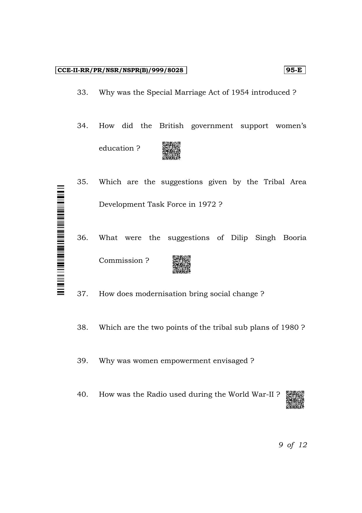 Karnataka SSLC Sociology (English Medium) Exam 2 Question Paper 2024 (B Version) - Page 9