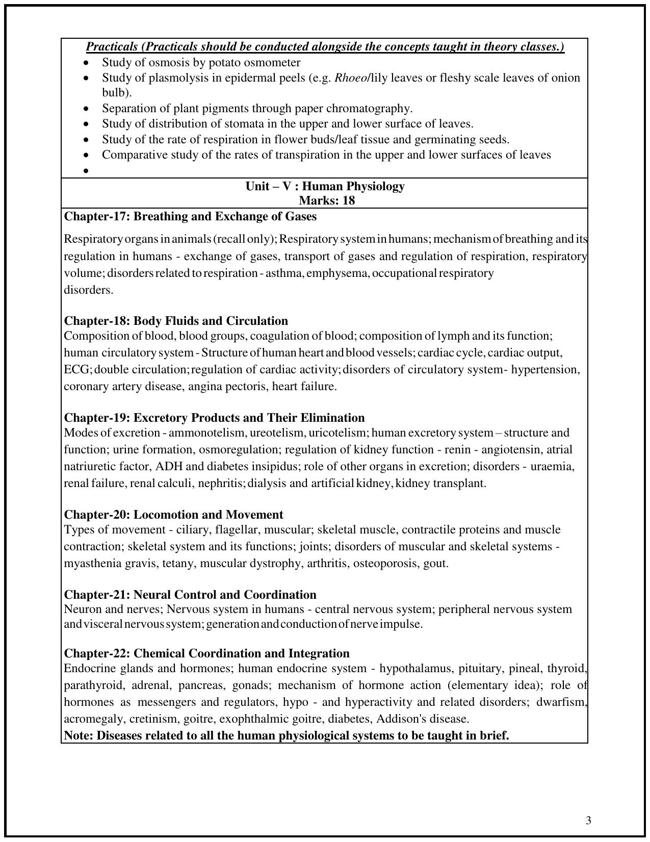 Edudel Class 11 Biology (English Medium) Syllabus 2025 - Page 3