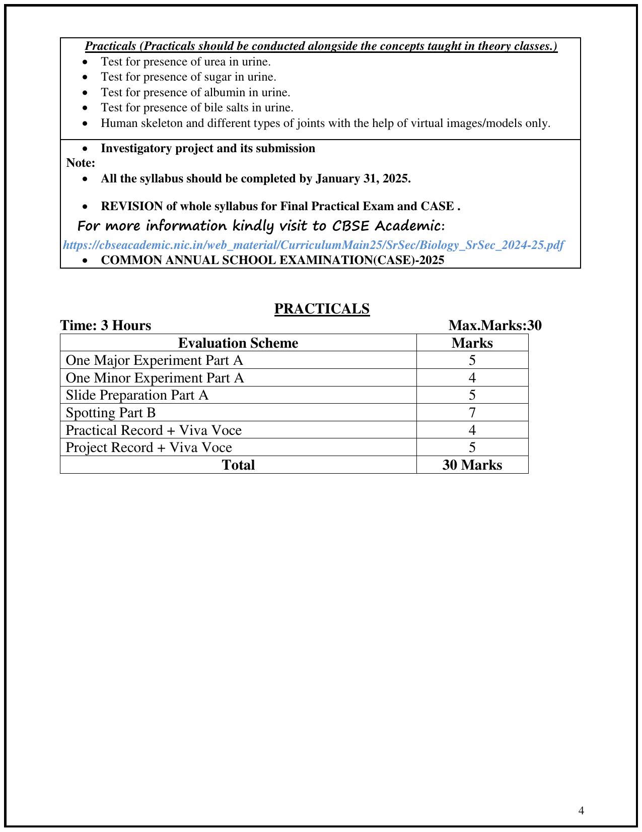 Edudel Class 11 Biology (English Medium) Syllabus 2025 - Page 4